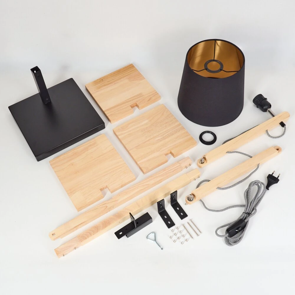 Tukchor Stehleuchte Naturfarben, Schwarz, 1-flammig 7 Tukchor Stehleuchte Naturfarben, Schwarz, 1-flammig – Bild 5