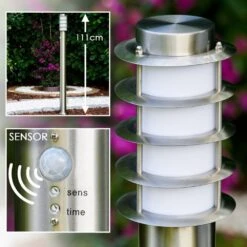 Tunes Wegeleuchte Edelstahl, 1-flammig, Bewegungsmelder -Lampe Verkäufe tunes wegeleuchte h165080 14