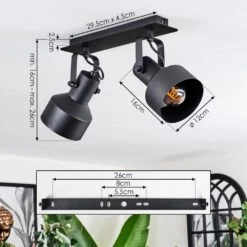 Tylar Deckenleuchte Schwarz, 2-flammig -Lampe Verkäufe tylar deckenleuchte h9028765 3