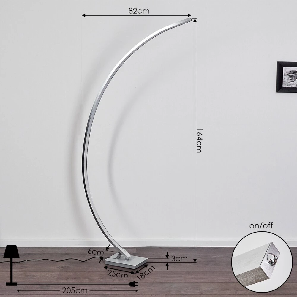 Uttorp Stehleuchte LED Silber, 1-flammig 6 Uttorp Stehleuchte LED Silber, 1-flammig – Bild 4