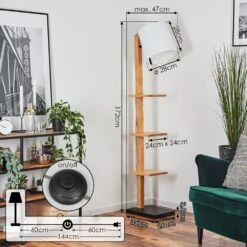 Venor Stehleuchte 28 Cm Braun, Naturfarben, Schwarz, 1-flammig -Lampe Verkäufe venor stehleuchte 28 cm h9019503 3