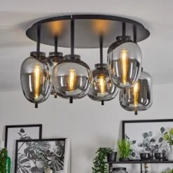 Verbania Deckenleuchte Schwarz, 6-flammig -Lampe Verkäufe verbania deckenleuchte h3613023 8