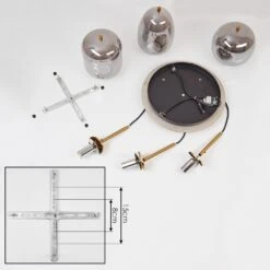 Verbania Pendelleuchte Messing, 3-flammig -Lampe Verkäufe verbania pendelleuchte h3422076 4