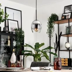 Vevino Hängeleuchte Glas 15 Cm Klar, Rauchfarben, 1-flammig -Lampe Verkäufe vevino haengeleuchte glas 15 cm h3707401 13