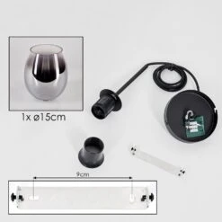 Vevino Hängeleuchte Glas 15 Cm Klar, Rauchfarben, 1-flammig -Lampe Verkäufe vevino haengeleuchte glas 15 cm h3707401 4