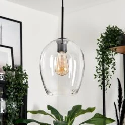 Vevino Hängeleuchte Glas 20cm Klar, 1-flammig -Lampe Verkäufe vevino haengeleuchte glas 20cm h3707425 13