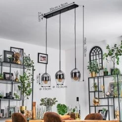 Vevino Pendelleuchte Glas 15 Cm Schwarz, 3-flammig -Lampe Verkäufe vevino pendelleuchte glas 15 cm h3746424 3