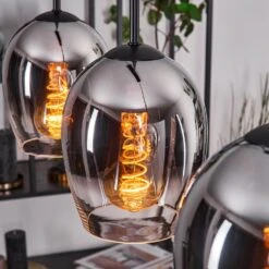 Vevino Pendelleuchte Glas 15 Cm Schwarz, 3-flammig -Lampe Verkäufe vevino pendelleuchte glas 15 cm h3746424 5