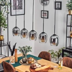 Vevino Pendelleuchte Glas 15cm Chrom, Klar, 5-flammig -Lampe Verkäufe vevino pendelleuchte glas 15cm h3782934 1