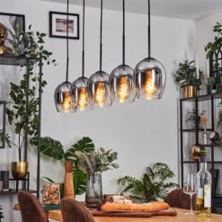 Vevino Pendelleuchte Glas 15cm Chrom, Klar, 5-flammig -Lampe Verkäufe vevino pendelleuchte glas 15cm h3782934 6