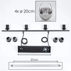 Vevino Pendelleuchte Glas 20 Cm Klar, Rauchfarben, 4-flammig -Lampe Verkäufe vevino pendelleuchte glas 20 cm h3707289 4