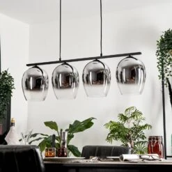 Vevino Pendelleuchte Glas 20 Cm Chrom, Klar, Rauchfarben, 4-flammig -Lampe Verkäufe vevino pendelleuchte glas 20 cm h3708668 12