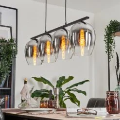 Vevino Pendelleuchte Glas 20 Cm Chrom, Klar, Rauchfarben, 4-flammig -Lampe Verkäufe vevino pendelleuchte glas 20 cm h3708668 6