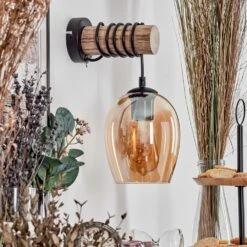 Vevino Wandleuchte Glas 15 Cm Naturfarben, Schwarz, 1-flammig -Lampe Verkäufe vevino wandleuchte glas 15 cm h3796221 9