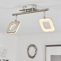 Villenauxe Deckenleuchte LED Chrom, Nickel-Matt, 2-flammig -Lampe Verkäufe villenauxe deckenleuchte h3651094 9