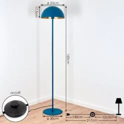 Vivian Stehleuchte Blau, 1-flammig -Lampe Verkäufe vivian stehleuchte h3575802 3