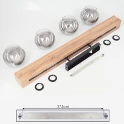 Vouhet Deckenleuchte Braun, Holzoptik, Schwarz, 4-flammig -Lampe Verkäufe vouhet deckenleuchte h3615744 4