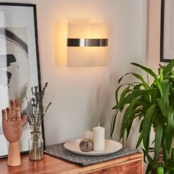 Wandlampe Avellino Chrom, Chrom Gebürstet, 1-flammig