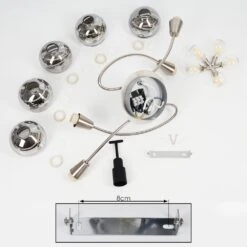 Warga Deckenleuchte LED Nickel-Matt, 5-flammig 18 Warga Deckenleuchte LED Nickel-Matt, 5-flammig -Lampe Verkäufe warga deckenleuchte h3390207 4