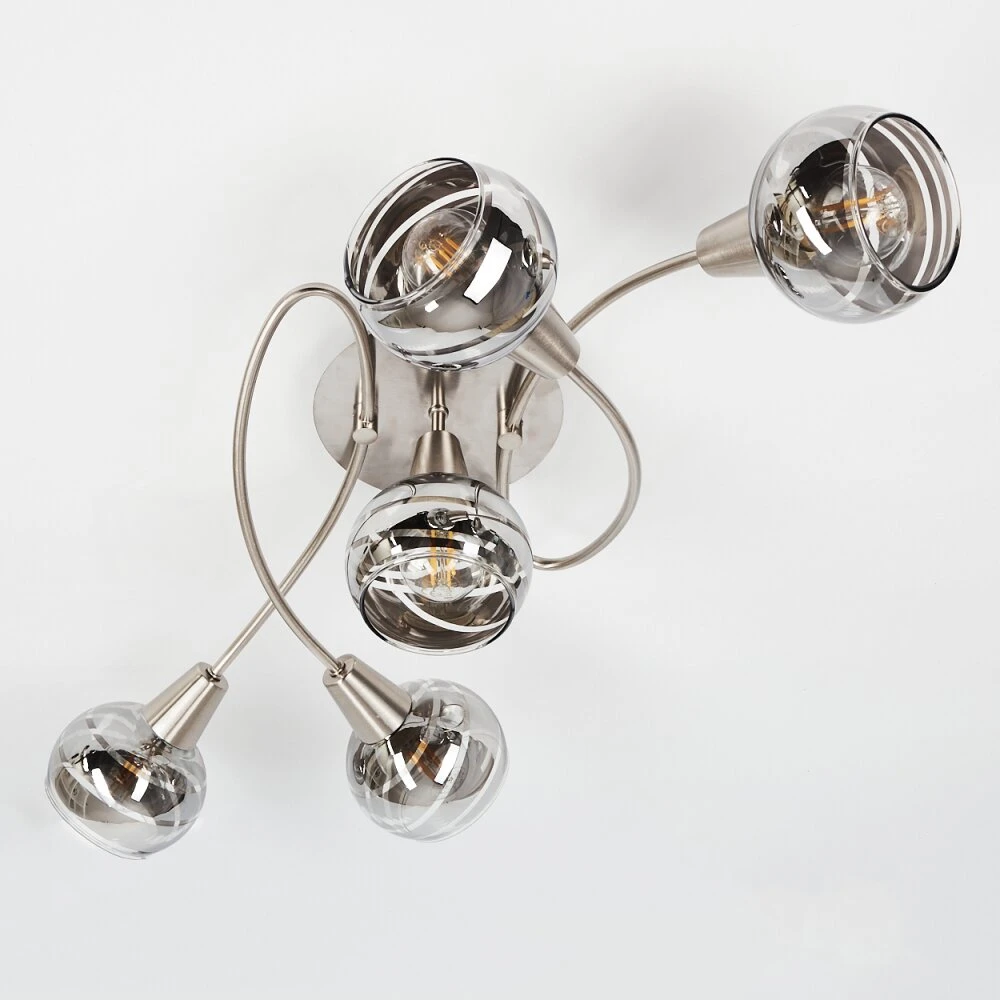 Warga Deckenleuchte LED Nickel-Matt, 5-flammig 9 Warga Deckenleuchte LED Nickel-Matt, 5-flammig – Bild 7