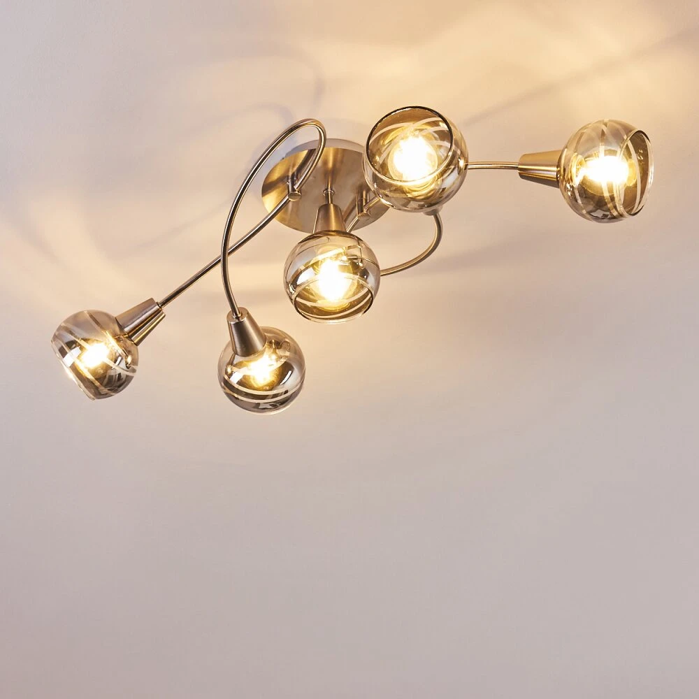 Warga Deckenleuchte LED Nickel-Matt, 5-flammig 12 Warga Deckenleuchte LED Nickel-Matt, 5-flammig – Bild 10