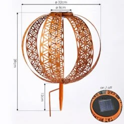 Wasalea Solar-Kugelleuchte LED Bronze, Schwarz, 1-flammig -Lampe Verkäufe wasalea solar kugelleuchte h3420447 3