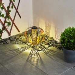 Wasalea Solar-Kugelleuchte LED Bronze, Schwarz, Silber, 1-flammig -Lampe Verkäufe wasalea solar kugelleuchte h3420461 6