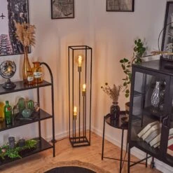 Woden Stehleuchte Messing, Schwarz, 3-flammig -Lampe Verkäufe woden stehleuchte h3358153 do4 10