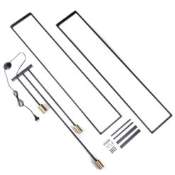 Woden Stehleuchte Messing, Schwarz, 3-flammig -Lampe Verkäufe woden stehleuchte h3358153 do4 4