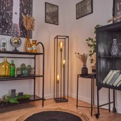 Woden Stehleuchte Messing, Schwarz, 3-flammig -Lampe Verkäufe woden stehleuchte h3358153 do4 6