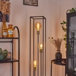 Woden Stehleuchte Messing, Schwarz, 3-flammig -Lampe Verkäufe woden stehleuchte h3358153 do4 8