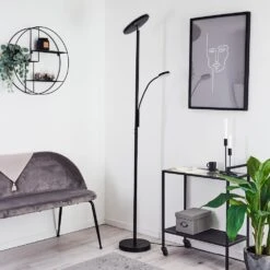 Wonsbek Deckenfluter LED Schwarz, 2-flammig -Lampe Verkäufe wonsbek deckenfluter h3426128 11