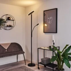 Wonsbek Deckenfluter LED Schwarz, 2-flammig -Lampe Verkäufe wonsbek deckenfluter h3426128 8