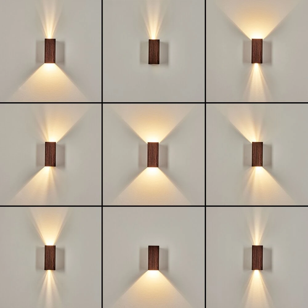 Woods Außenwandleuchte LED Holzoptik, Schwarz, 1-flammig 4 Woods Außenwandleuchte LED Holzoptik, Schwarz, 1-flammig – Bild 2