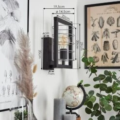 Wynyard Wandleuchte Schwarz, 1-flammig -Lampe Verkäufe wynyard wandleuchte h3636749 3