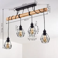 Yaak Deckenleuchte Holz Hell, Schwarz, 4-flammig 17 Yaak Deckenleuchte Holz Hell, Schwarz, 4-flammig -Lampe Verkäufe yaak deckenleuchte h3402627 3