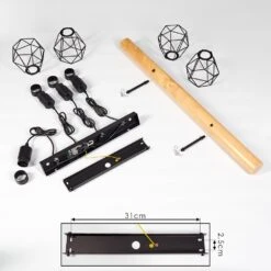 Yaak Deckenleuchte Holz Hell, Schwarz, 4-flammig 18 Yaak Deckenleuchte Holz Hell, Schwarz, 4-flammig -Lampe Verkäufe yaak deckenleuchte h3402627 4