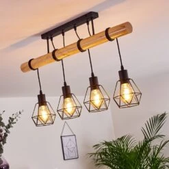 Yaak Deckenleuchte Holz Hell, Schwarz, 4-flammig 22 Yaak Deckenleuchte Holz Hell, Schwarz, 4-flammig -Lampe Verkäufe yaak deckenleuchte h3402627 8