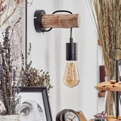 Yaak Wandleuchte Naturfarben, Schwarz, 1-flammig -Lampe Verkäufe yaak wandleuchte h3704240 9