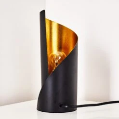 Yahuma Tischleuchte Schwarz-Gold, 1-flammig -Lampe Verkäufe yahuma tischleuchte h3160145 do1 14