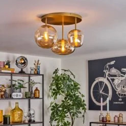 Zernez Deckenleuchte Glas 19,5 Cm 22 Cm 14 Cm Gold, 3-flammig -Lampe Verkäufe zernez deckenleuchte glas 19 5 cm 22 cm 14 cm h3729137 6