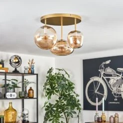 Zernez Deckenleuchte Glas 19,5 Cm 22 Cm 14 Cm Gold, 3-flammig -Lampe Verkäufe zernez deckenleuchte glas 19 5 cm 22 cm 14 cm h3729137 9