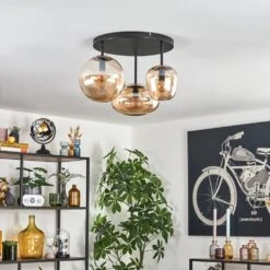 Zernez Deckenleuchte Glas 19,5 Cm 22 Cm 14 Cm Schwarz, 3-flammig -Lampe Verkäufe zernez deckenleuchte glas 19 5 cm 22 cm 14 cm h3796160 11