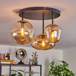 Zernez Deckenleuchte Glas 19,5 Cm 22 Cm 14 Cm Schwarz, 3-flammig -Lampe Verkäufe zernez deckenleuchte glas 19 5 cm 22 cm 14 cm h3796160 6