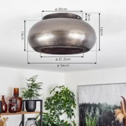 Zigne Deckenleuchte Altsilber, Schwarz, 1-flammig -Lampe Verkäufe zigne deckenleuchte h3639245 3