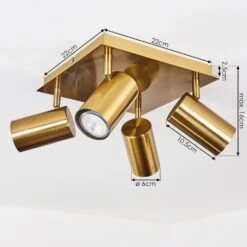 Zuoz Deckenleuchte Altmessing, 4-flammig -Lampe Verkäufe zuoz deckenleuchte h3434727 3